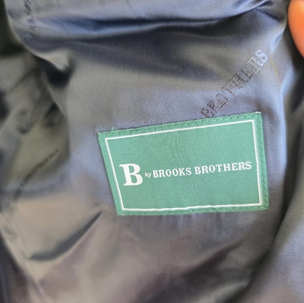 $495 B by Brooks Brothers Men's Plaid Wool Double-Face Overcoat Jacket Size 52L - Picture 10 of 13